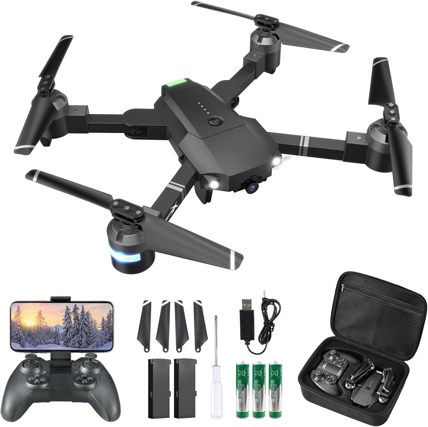 ATTOP Drone with 1080P Camera: Beginner Friendly, APP-Controlled – Perfect Gift for Adults and Kids Over 8