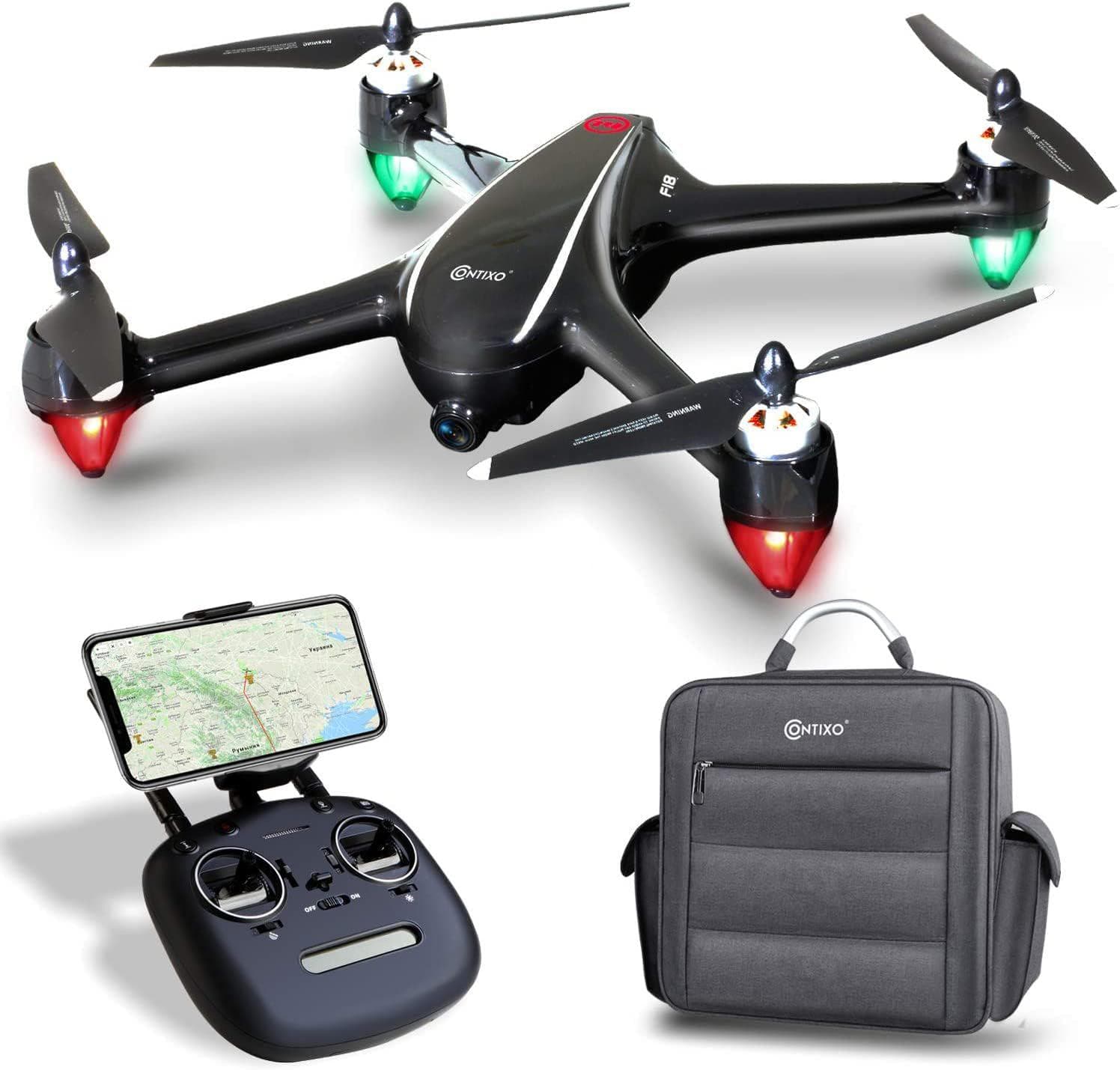 Contixo F18 2K FPV RC Drone: Brushless Motor, GPS, Follow Me – Perfect for Adults and Beginners