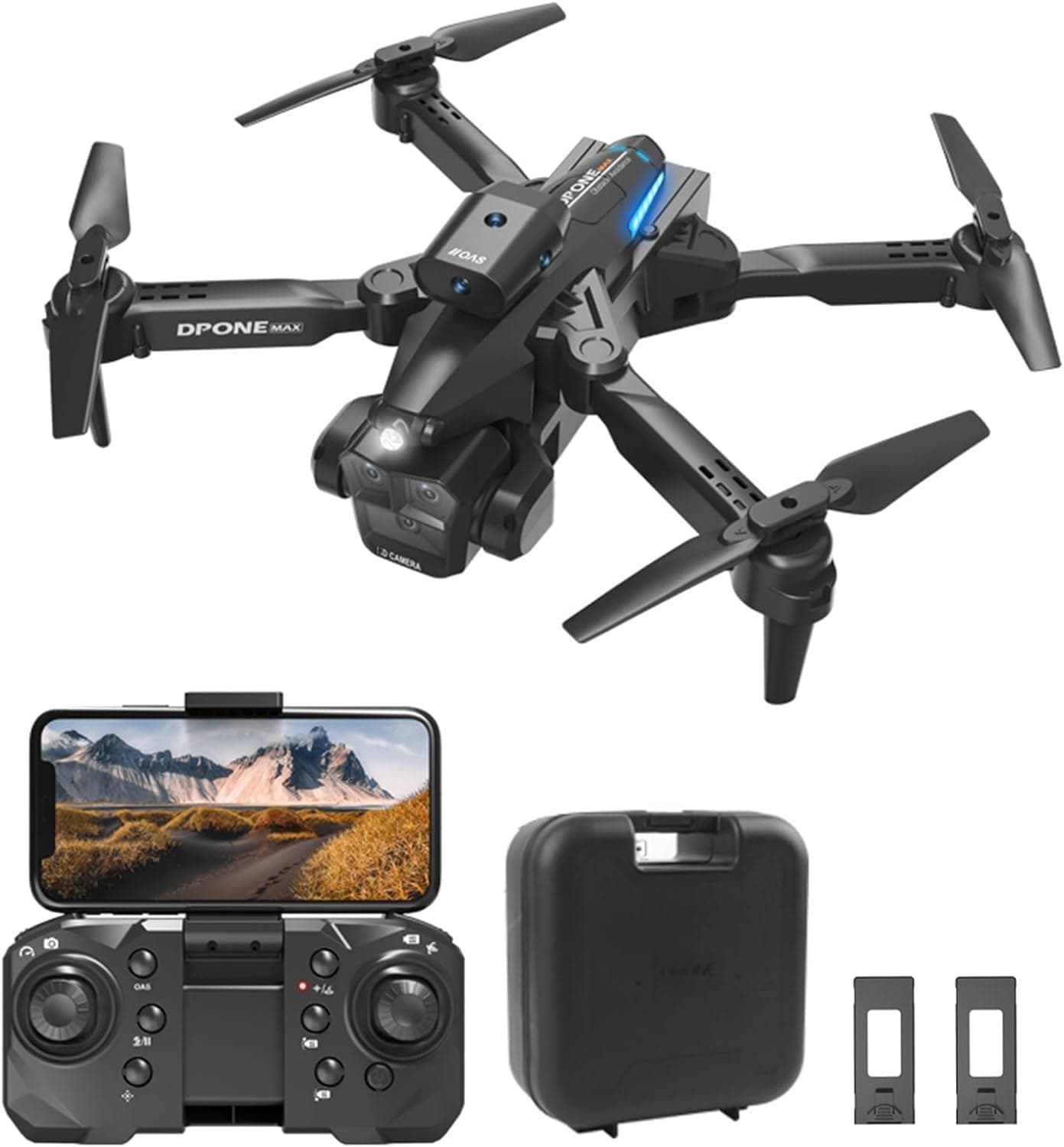 GoolRC 4K Camera Drone: Foldable, 2 Batteries, 40 Min Flight, Adjustable Lens, Obstacle Avoidance