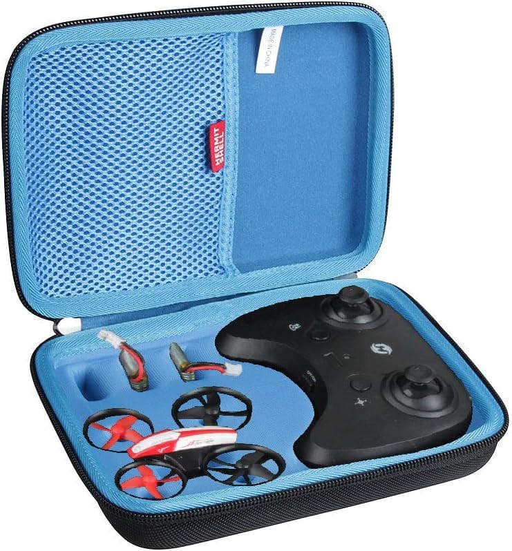 Hermitshell Hard Travel Case for Holy Stone HS210 Mini Drone RC Quadcopter (Black+Blue)
