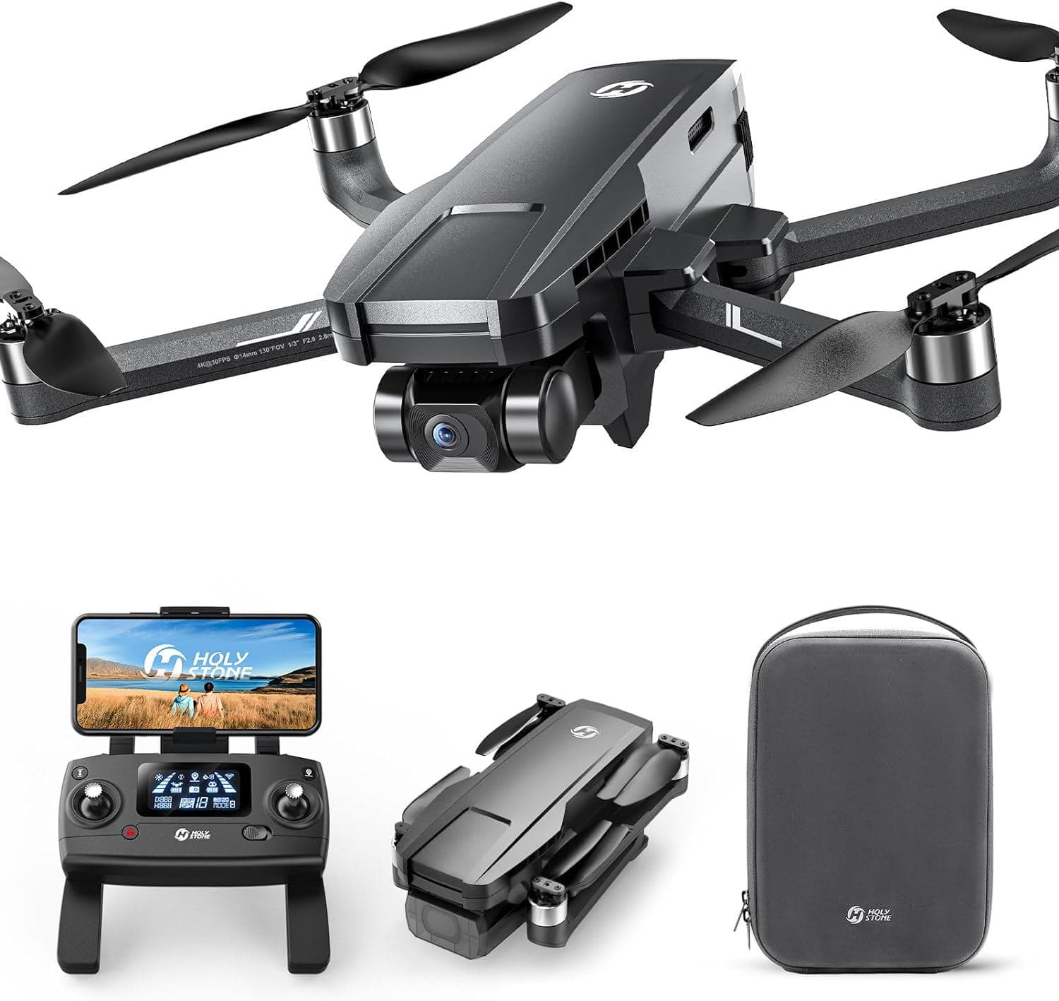 Holy Stone HS720G: 4K Camera Drone for Adults, FAA Compliant, 2-Axis Gimbal, Built-in Remote ID
