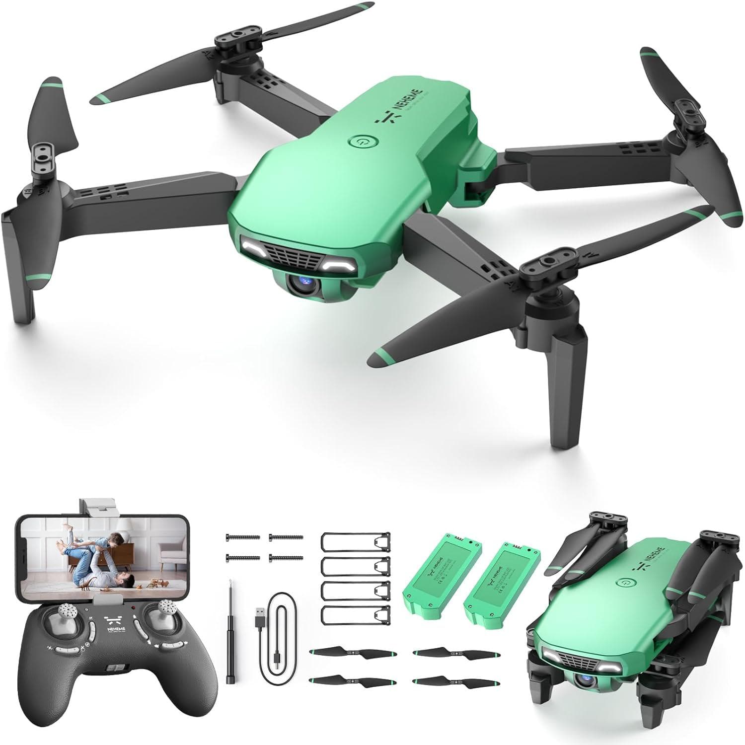 NEHEME NH525: Foldable Mini Drone with Camera for Kids – 1080P HD, Christmas & Birthday Gift