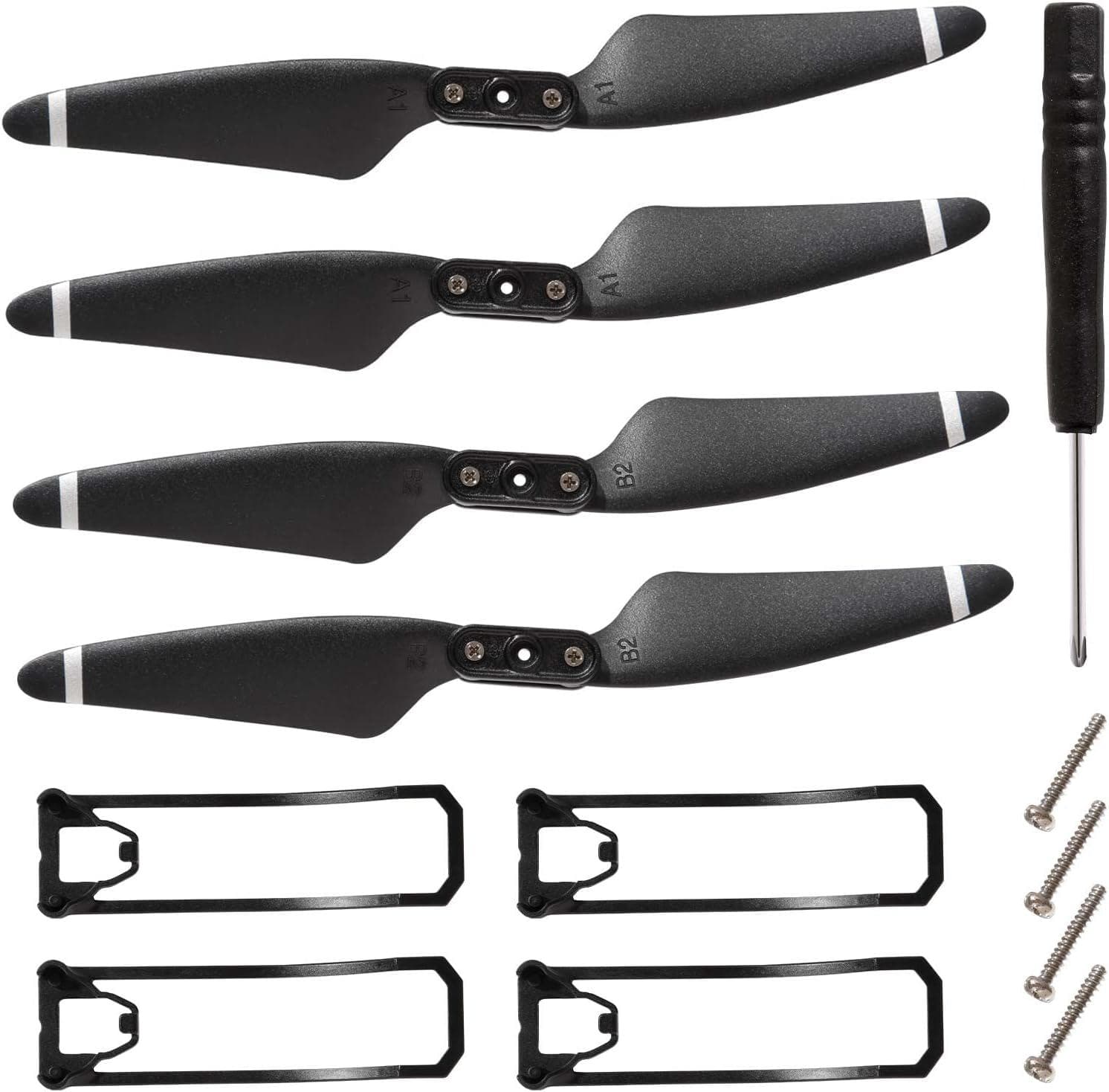 NEHEME NH525/NH525 Plus Drone Accessory Kit: Propeller Guards, Spare Blades, Screws, Screwdriver