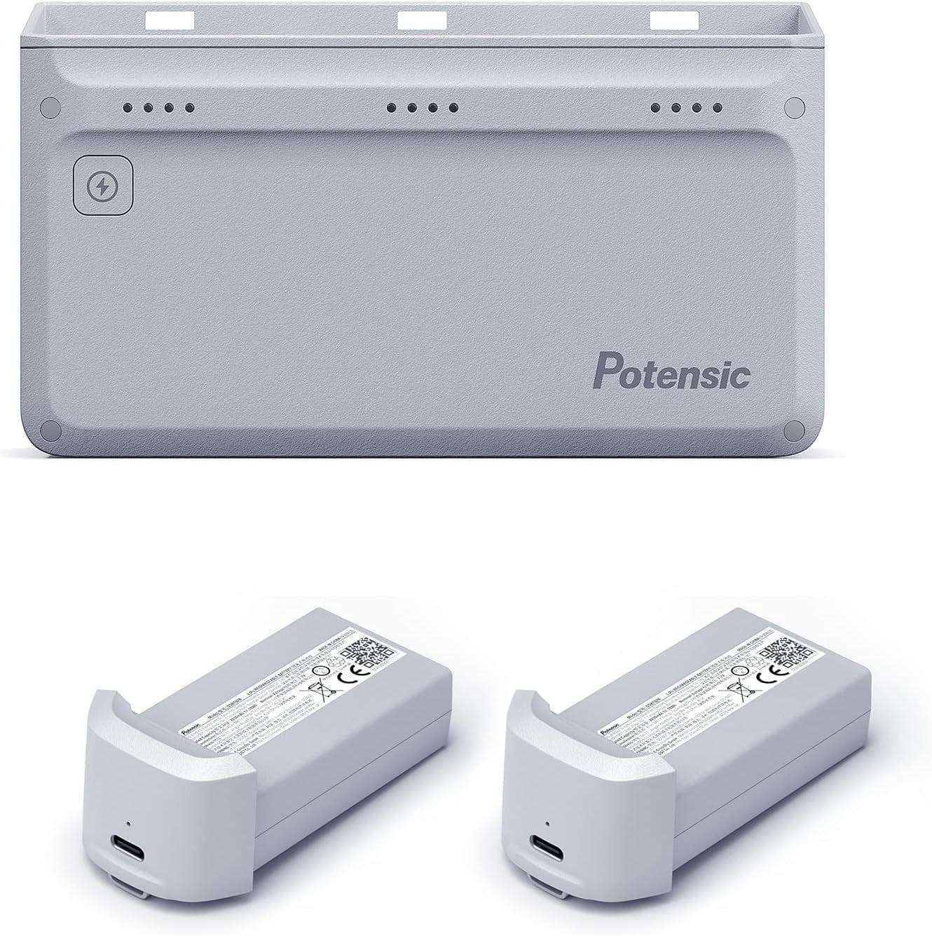 Potensic Atom Parallel Charging Hub with 2 Smart Batteries and 1 Super Quick Charge Adapter, Only for Series