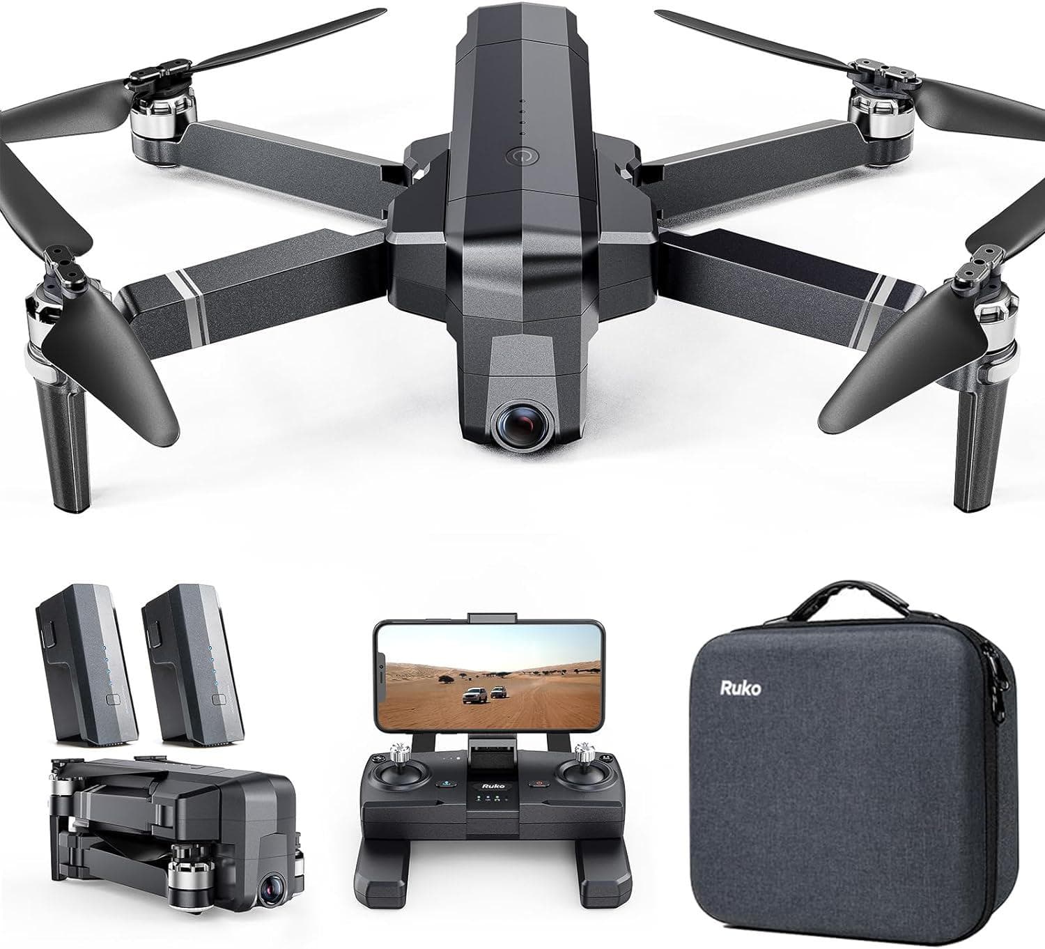 Ruko F11PRO Drone: 4K Camera, 60 Min Flight, GPS Auto Return, Brushless Motor, FAA Remote ID