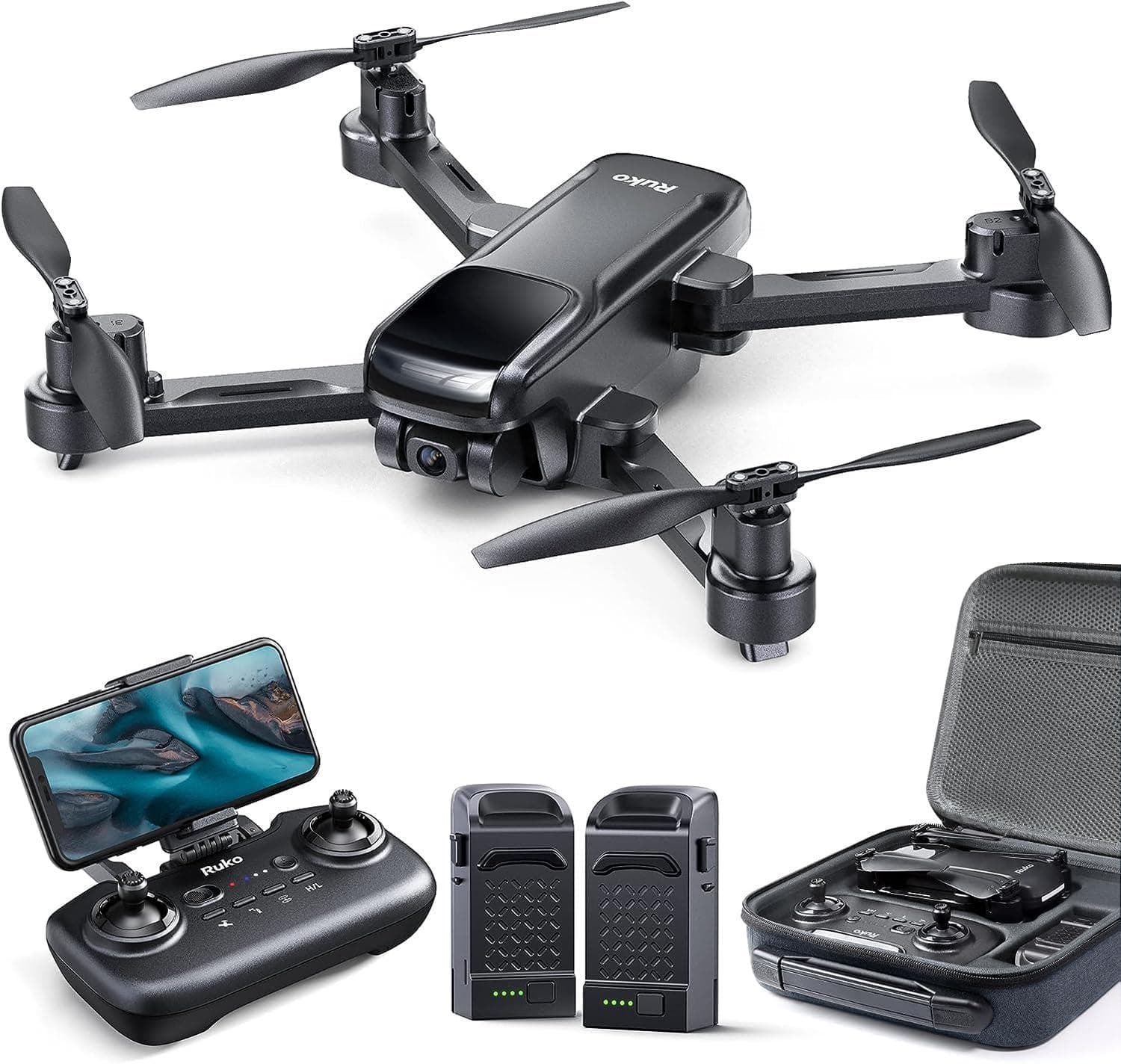 Ruko U11S Drone: 4K Camera for Adults, Remote ID, GPS Auto Return, 40Min Flight, Foldable