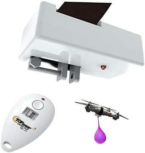 Top Race Drone Clip Remote Control Object Launcher – Drop Release Device, Fits Most Drones and DJI, Holds up to 2 Lbs, 300 Feet Distance
