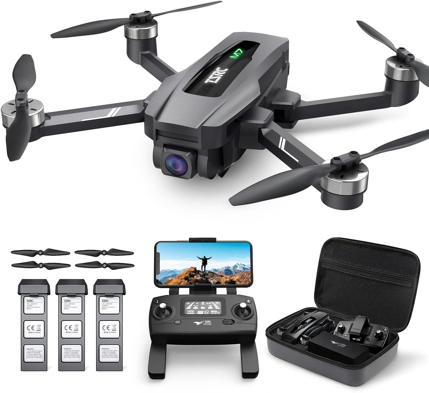 TSRC M7 GPS Drone: 4K EIS Camera, 90 Min Flight, Brushless Motor, Smart Features